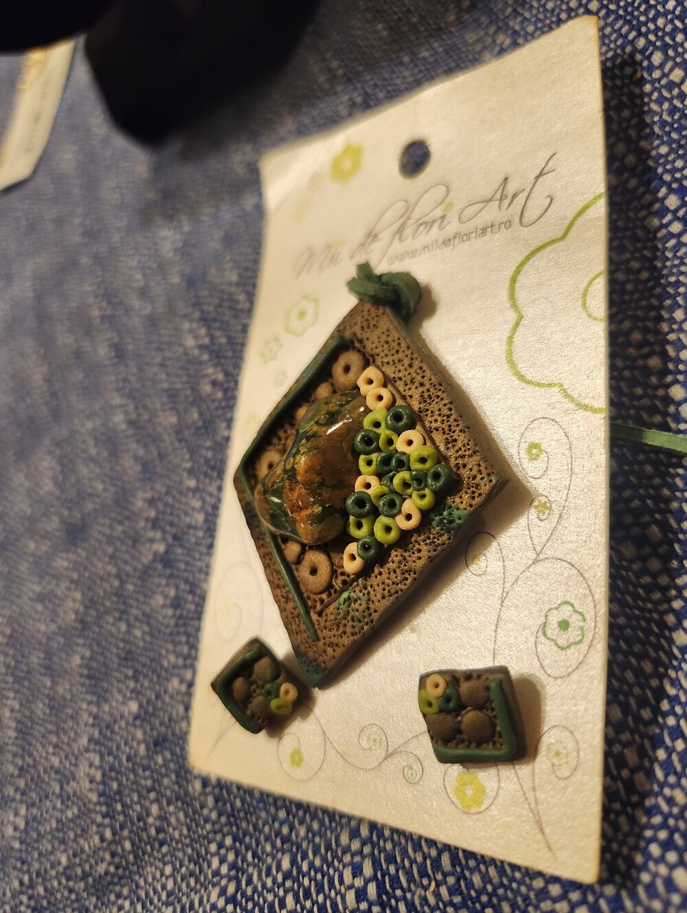 🚨Mii De Flori Art Pendant & Earrings Set - Picture 4 of 5
